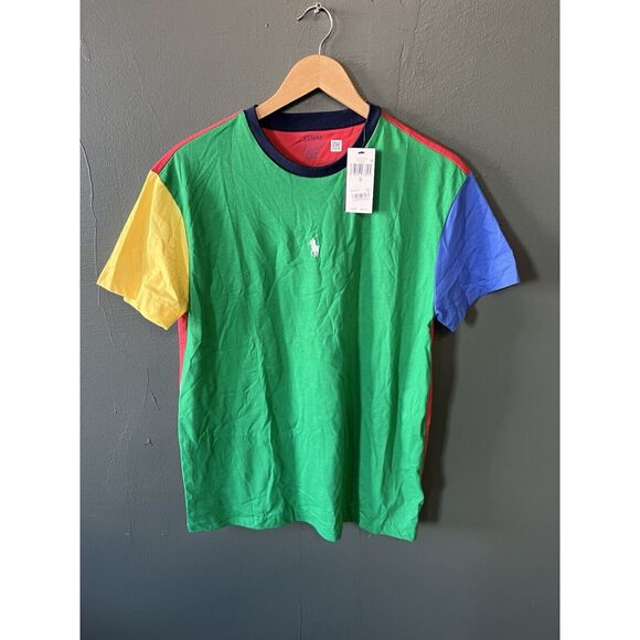 Polo Ralph Lauren Mens Colorblock Short Sleeve T-shirt NWT Size Small - Picture 1 of 5